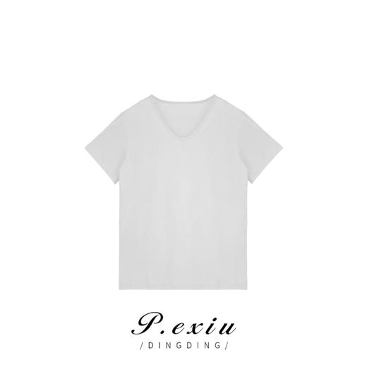 03-3 潘依绣丁丁宠粉简约百搭U领打底七色可选短袖T恤  W-61068 商品图1