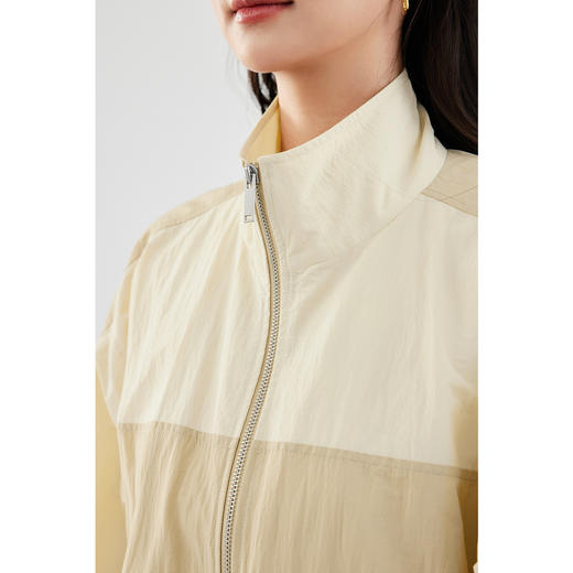 【严选】诗凡黎短外套复古轻运动防晒宽松夹克式女2024春夏新款复古时髦SF5110361 商品图3