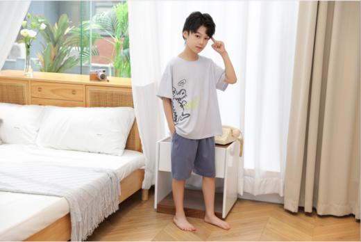 【单件6折/2件5折】【秀黛】男童恐龙印花短袖套装儿童夏季睡衣L2441008T【门店同款】 商品图4