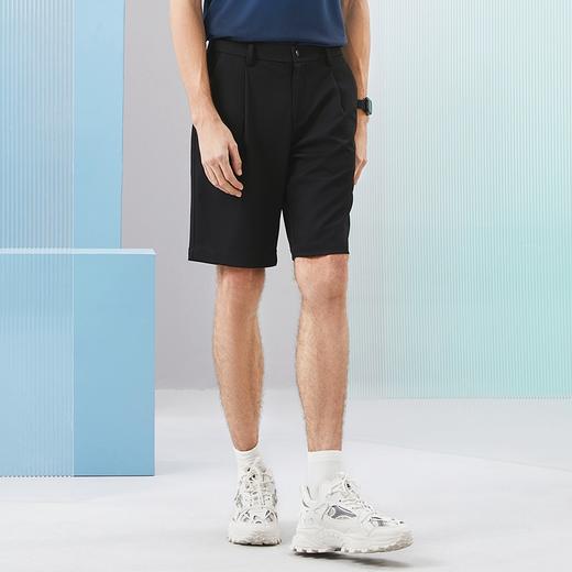 柒牌短裤男士2024夏季新款商务百搭中青年条纹针织直筒休闲男裤子	126H70540 商品图1