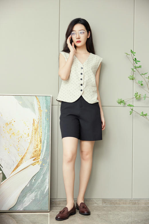内敛雅致波点马甲 商品图3