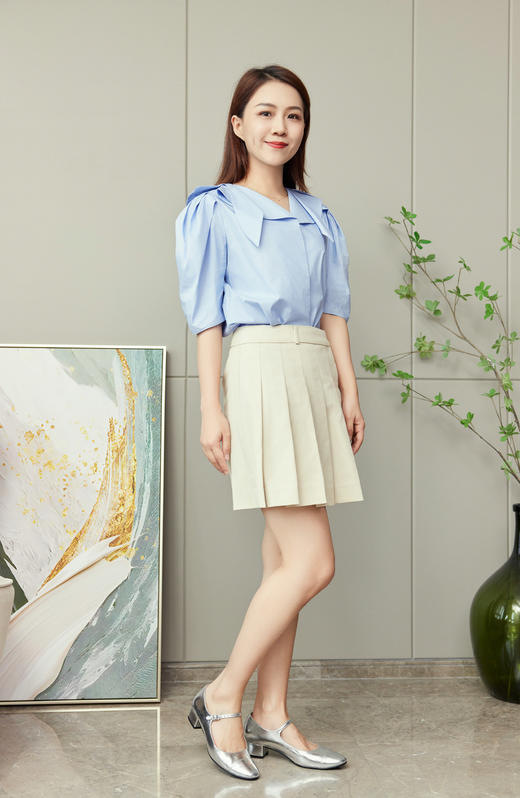 如若初见|斜扣百褶裤裙 商品图3