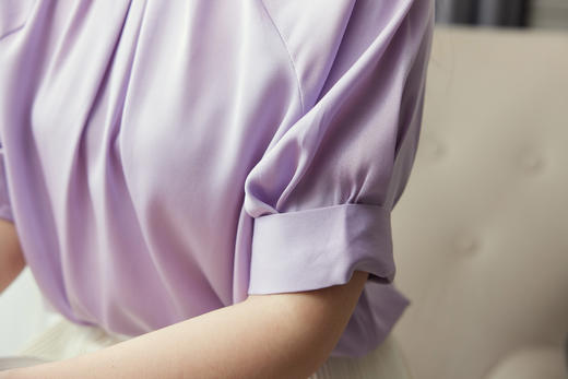 槿黛｜真丝重绉简约上衣 商品图4