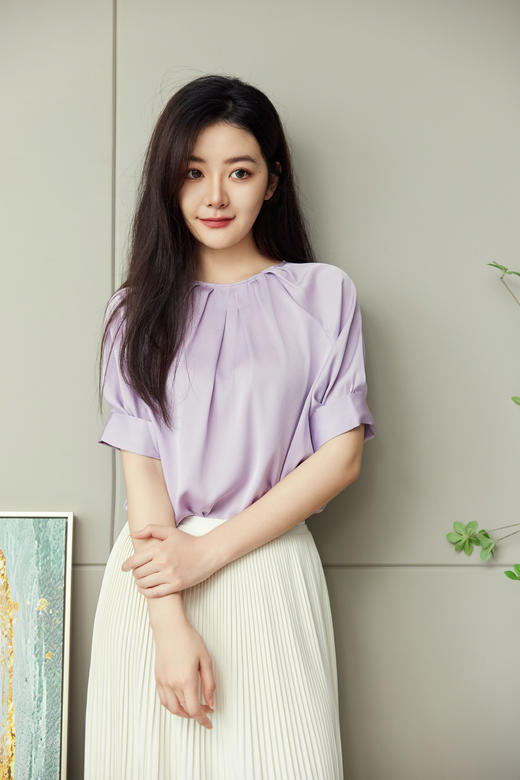 槿黛｜真丝重绉简约上衣 商品图1