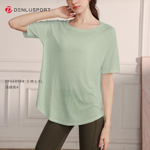 轻薄透气运动上衣DY66096#专业跑步瑜伽健身短袖T恤罩衫 商品图4