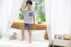 【单件6折/2件5折】【秀黛】男童圆领针织短袖套装儿童男童夏季睡衣家居服L2441005T【门店同款】 商品缩略图1