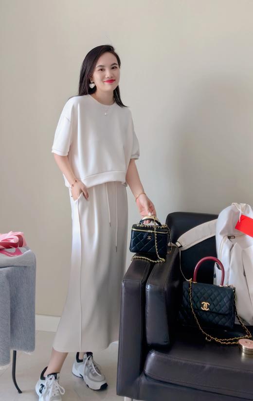 【空气棉上衣+开叉半裙】 运动休闲懒人套装 商品图0