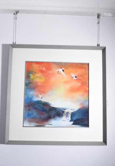 留光溢彩瑞鹤呈祥瓷板 商品图0