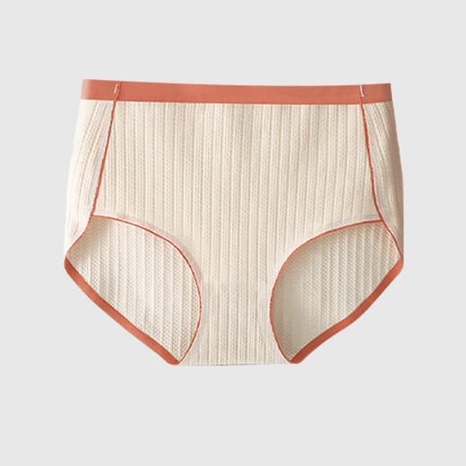 【女士三角螺纹裤】高腰无痕纯棉透气内裤女士收腹提臀全棉裆三角裤螺纹 商品图10