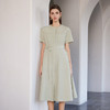 【中长款系带连衣裙】2024春夏新品女士中长款浅绿色休闲连衣裙 商品缩略图0
