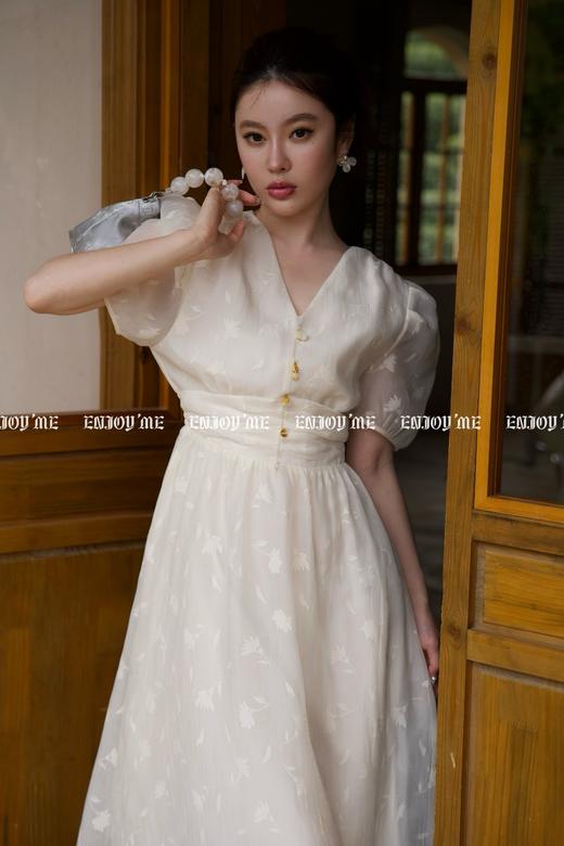 【门店同款】ENJOY夏季法式V领收腰连衣裙 157303510 商品图1