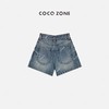 COCO ZONE 气质复古显瘦时尚水洗牛仔短裤 23C18484 商品缩略图1