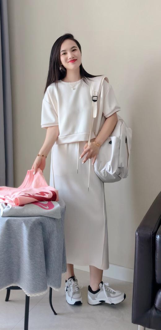 【空气棉上衣+开叉半裙】 运动休闲懒人套装 商品图5