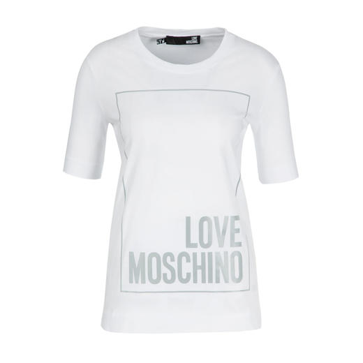 LOVE MOSCHINO 莫斯奇诺 字母logo 女士短袖T恤 白色 W4F1 51LM 3517 A00 商品图0