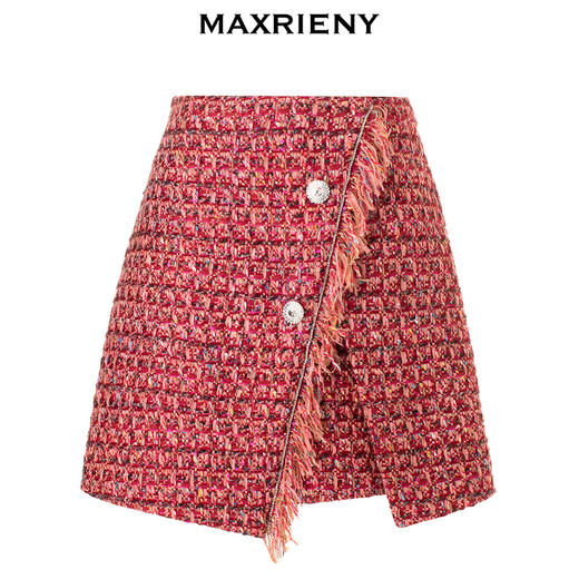 【商场同款】MAXRIENY新年小香风半裙华丽复古小香流苏裙裤23冬款(货号:MC88PA803) 商品图4