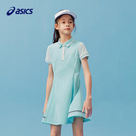 ASICS/亚瑟士童装2024年夏季新款女童轻薄运动连衣裙网球中长裙子