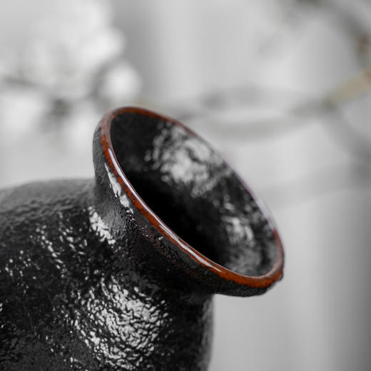 【特价】罗纹天目小花插酒器陶瓷酒瓶小酒壶复古酒具分酒器酒杯花器 商品图4