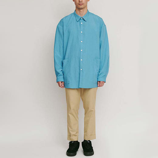 DIGAWEL Side pocket L/S shirt 透气混纺面料侧口袋廓形长袖衬衫 商品图1