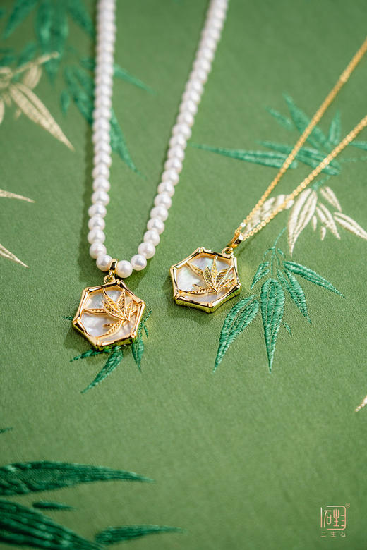 三生石·正念 梅兰竹菊贝母万能扣多用吊牌胸针 商品图5