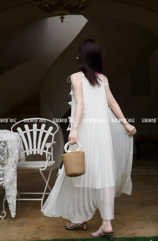 【门店同款】ENJOY夏季浪漫-羽毛花朵压褶吊带裙 157312432 商品图8