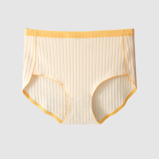 【女士三角螺纹裤】高腰无痕纯棉透气内裤女士收腹提臀全棉裆三角裤螺纹 商品图7