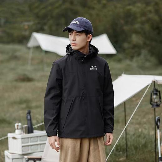 鸿星尔克春秋季连帽冲锋衣情侣款EK-QX9211 商品图0