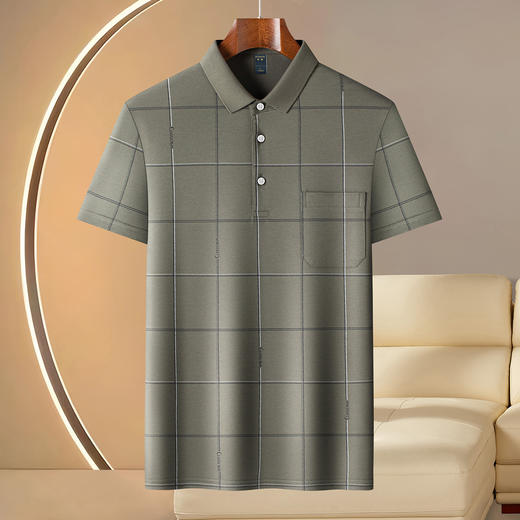 【透气网眼】罗蒙男士珠地棉透气polo衫男夏季商务通勤印花t恤短袖男 商品图2