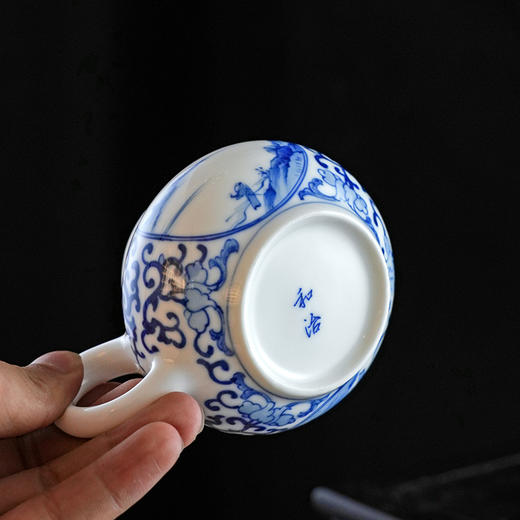 和治山水茶海青花陶瓷公道杯带把分茶器家用功夫茶具茶器 商品图4