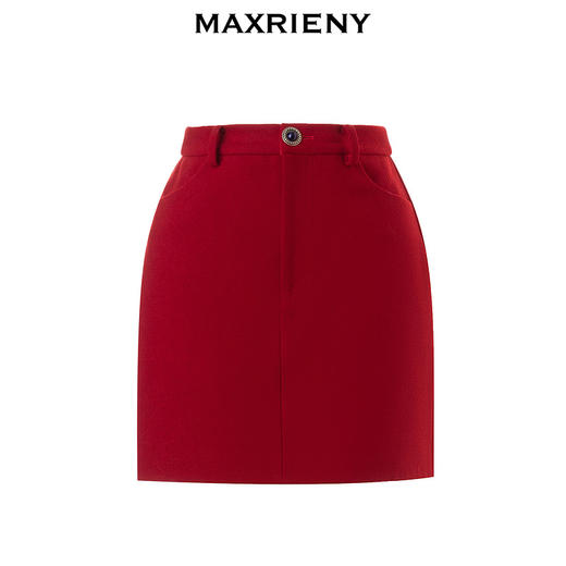 【商场同款】MAXRIENY复古箱型羊毛混纺裤裙2023冬季新款短裤女(货号:MC88PA801) 商品图4