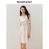 MAXRIENY华丽复古网纱绣花连衣裙2024夏季新款约会领证裙子小白裙(货号:MC85DR327) 商品缩略图2