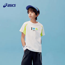 ASICS/亚瑟士童装2024年夏季新款吸轻薄排汗凉感速干棉质短袖T恤