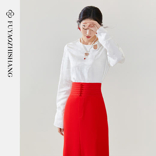 IWY/扶摇系列 新中式别致圆领小衫24FYB325 商品图1