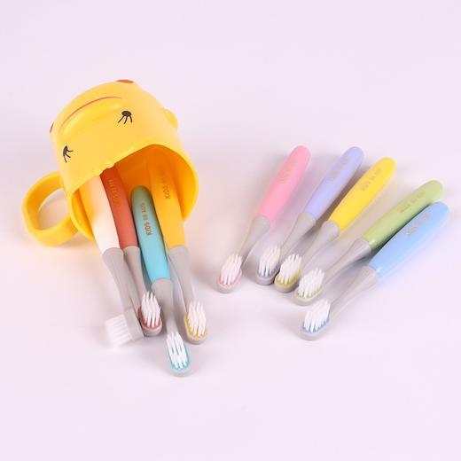 「12支韩式礼盒装！送孩子佳礼」洁克琳小蘑菇儿童牙刷组合 十二色卡通硅胶细软毛小朋友护齿牙刷宝宝洗护 商品图3