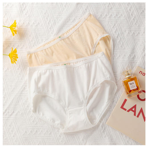 环保棉女士三角裤-高腰 商品图0