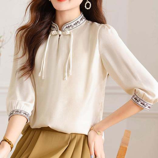 国风新中式，盘扣薄款立领上衣TR-LXH89093 商品图0