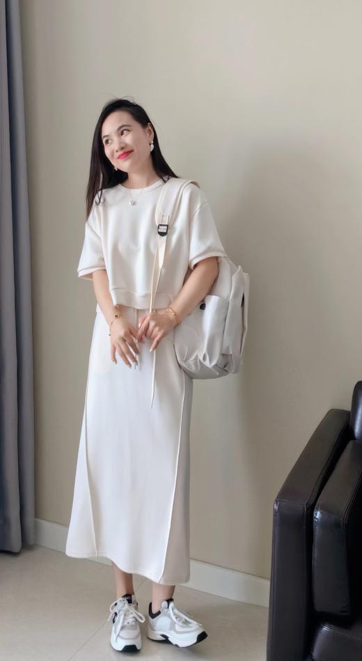 【空气棉上衣+开叉半裙】 运动休闲懒人套装 商品图6