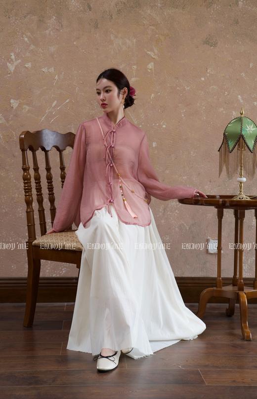 【门店同款】ENJOY夏季云敛-美玉生烟欧根纱衬衫 157301629 商品图0