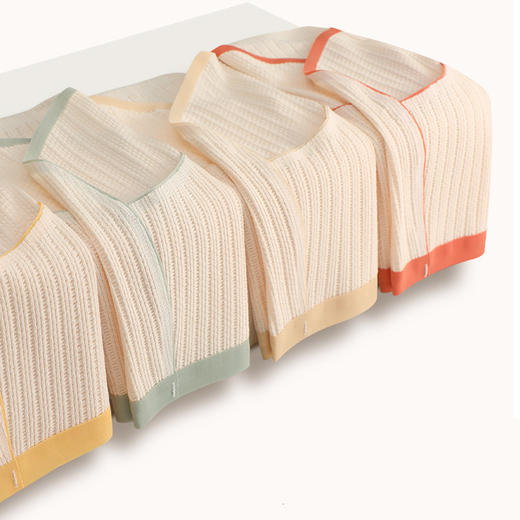 【女士三角螺纹裤】高腰无痕纯棉透气内裤女士收腹提臀全棉裆三角裤螺纹 商品图0