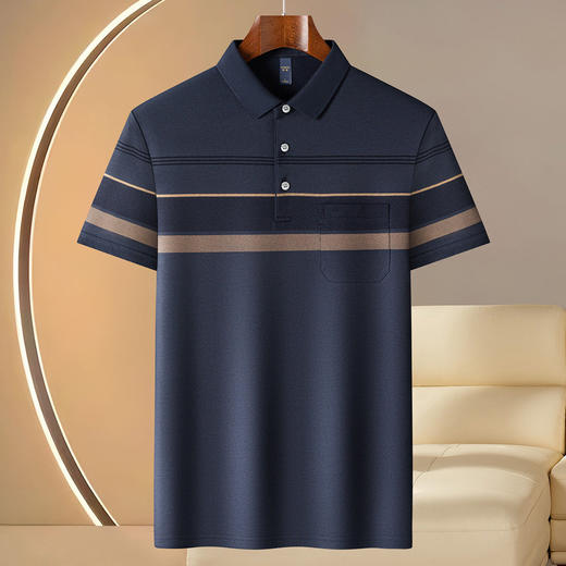 【透气吸汗】罗蒙男士商务polo衫男短袖男夏季薄款t恤男短袖 商品图3