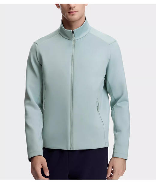 裁缝学苑MQ39男士针织长袖弹力外套立领健身运动服保暖上衣 商品图2