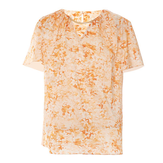 EITIE爱特爱夏季新款修身显瘦百搭印花小上衣7413122 商品图5