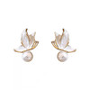 JZ简约气质小香风白色滴油珍珠耳钉女2024新款欧美复古耳环百搭耳饰 商品缩略图4