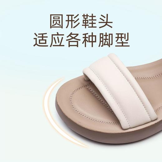 信诺 厚底舒适凉鞋 2024夏季新款真皮外穿增高软底中年妈妈鞋女鞋L950-1 商品图2