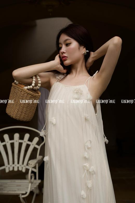 【门店同款】ENJOY夏季浪漫-羽毛花朵压褶吊带裙 157312432 商品图9