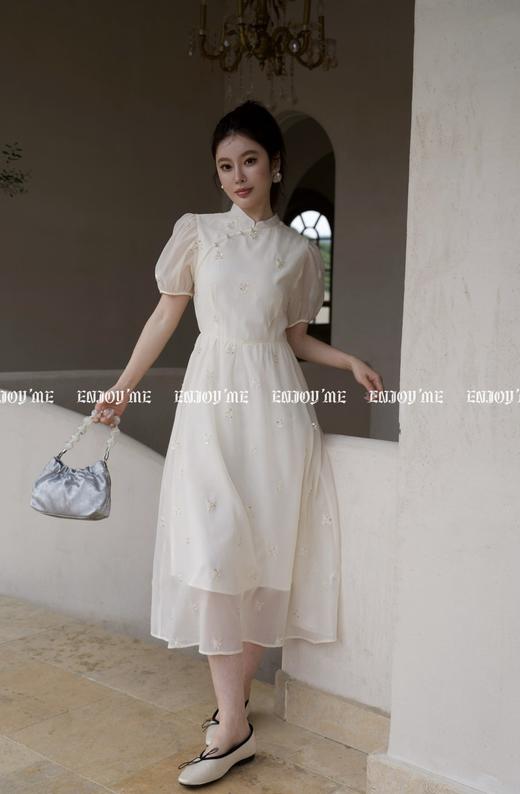 【门店同款】ENJOY夏季轻国风钉珠连衣裙 157303552 商品图4