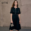 EITIE爱特爱夏季新品高腰修身优雅荷叶袖连衣裙7407115 商品缩略图0