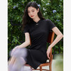 新中式国风温婉改良旗袍女夏季复古时髦小黑裙连衣裙V1341234 商品缩略图2