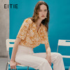 EITIE爱特爱夏季新款修身显瘦百搭印花小上衣7413122 商品缩略图0