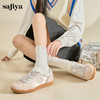 Safiya/索菲娅2024新款中式国风刺绣缎面软底休闲百搭德训鞋 SF43112402 商品缩略图2