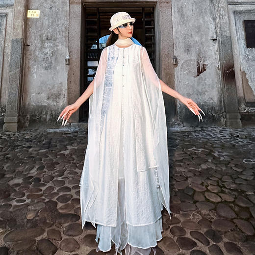 【书意江湖系列】  古迹遗风长马甲外套 | 现货加急发 商品图1